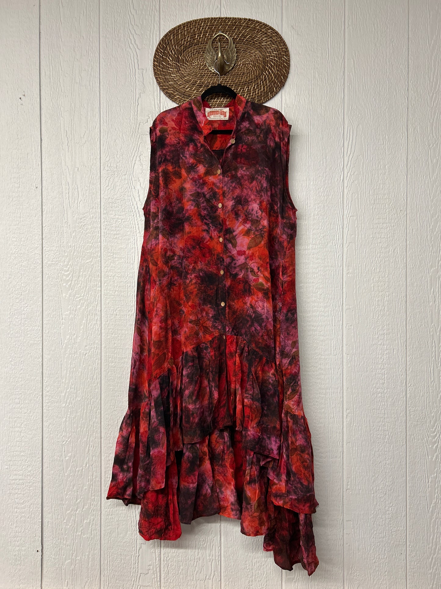 Crepe Sari Summer Dahlia Duster 0726 034