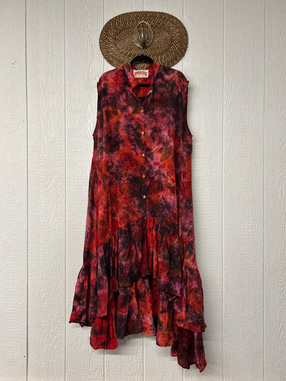 Crepe Sari Summer Dahlia Duster 0726 034