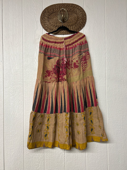 Pareo Kantha Lotus Maxi Skirt 0826 136