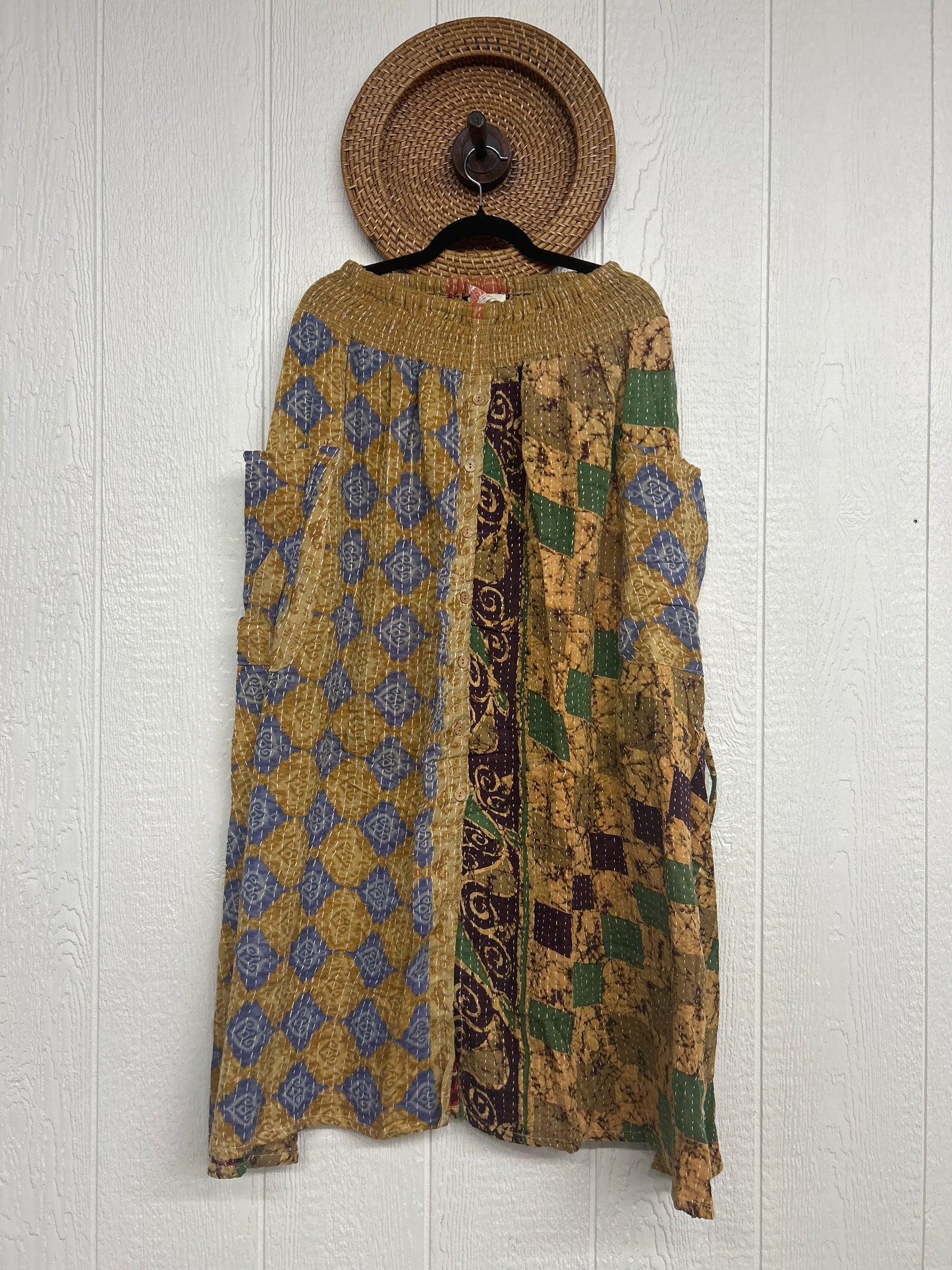 Pareo Kantha Butterfly Cargo Skirt 0426 232