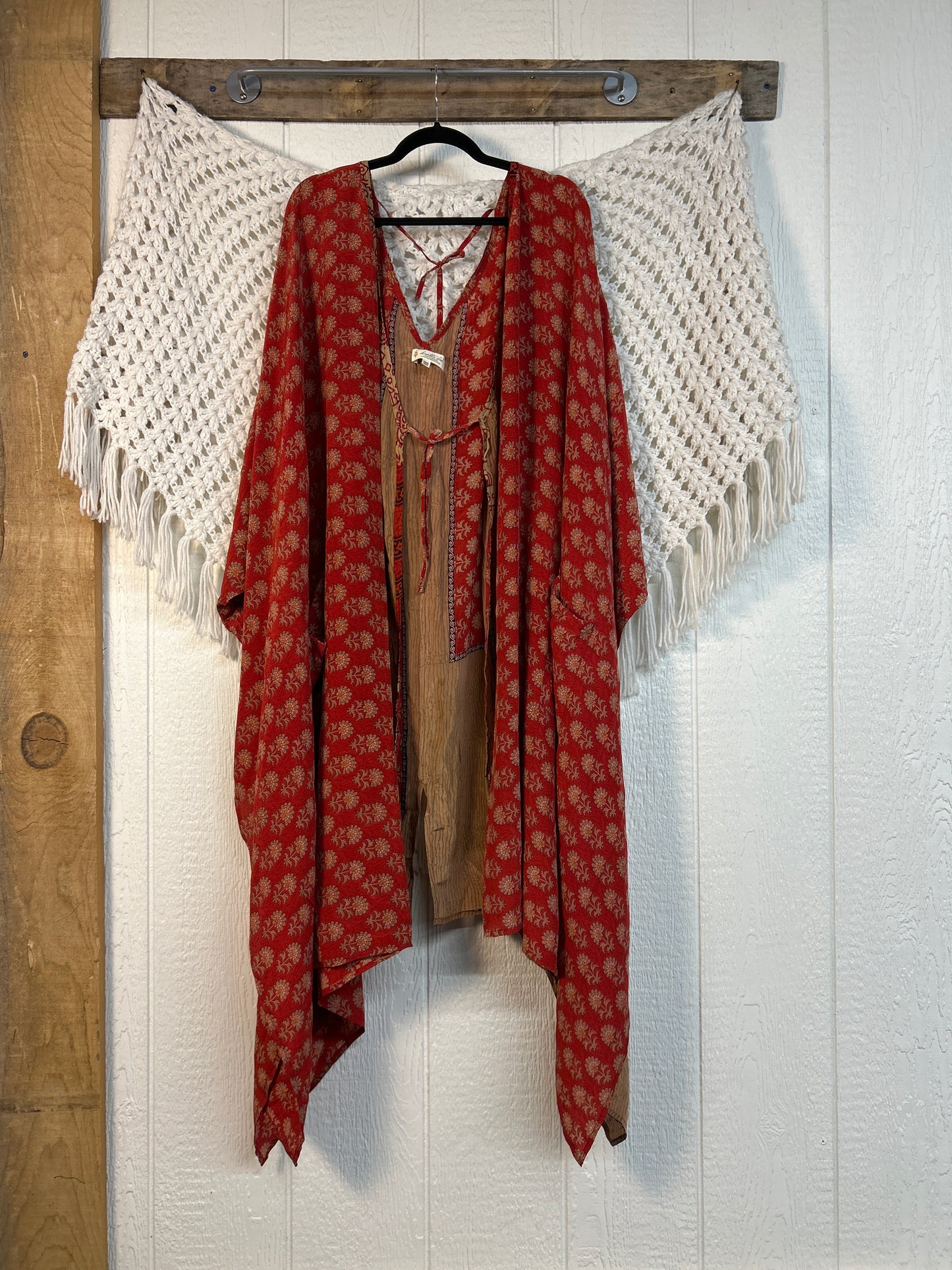 Crepe Sari Orchid Kimono 0626 240