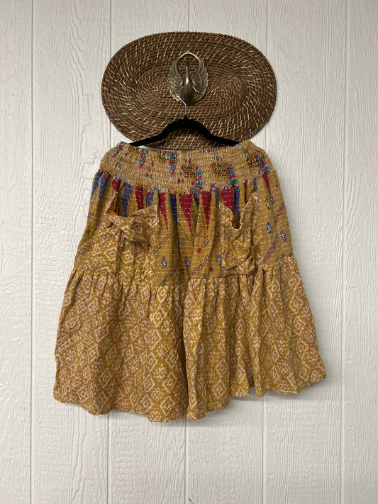 Pareo Kantha Meadow Skirt 0826 002