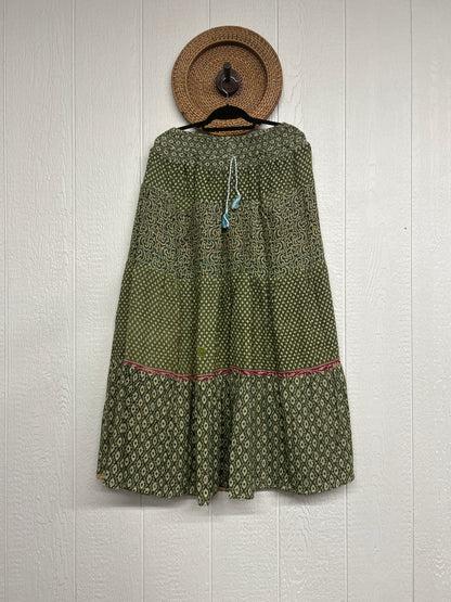 Pareo Kantha Lotus Maxi Skirt 0826 050