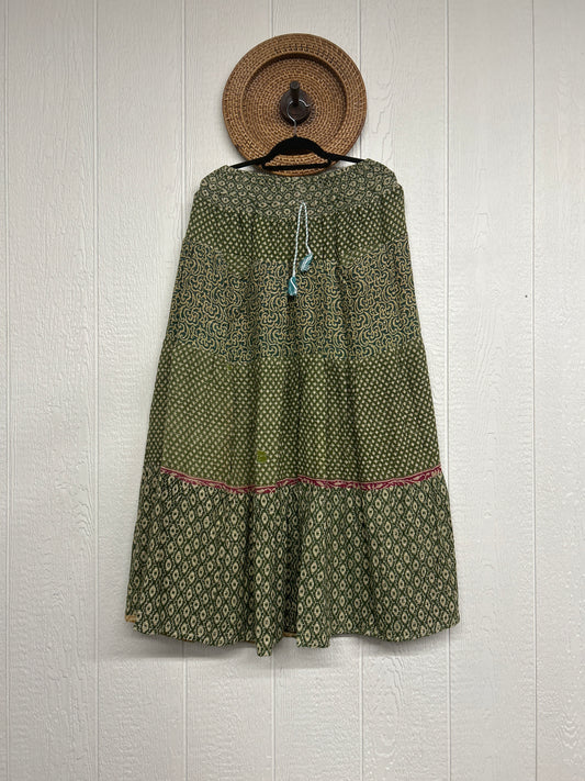 Pareo Kantha Lotus Maxi Skirt 0826 050
