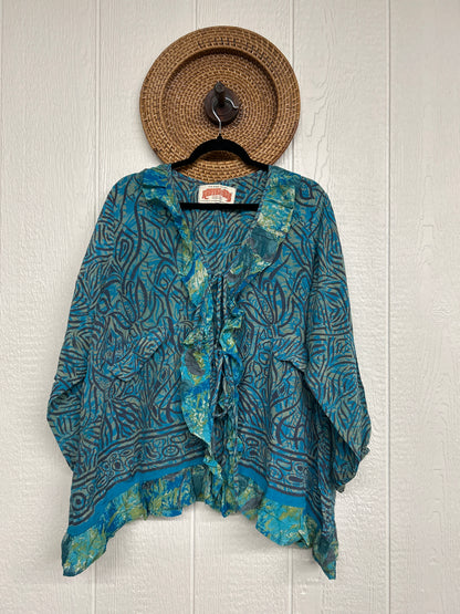 Crepe Sari Ruffle Daisy Blouse 0226 162