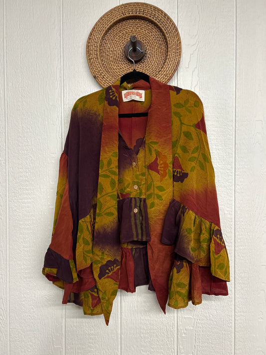 Crepe Sari Wild Rose Top 1225 056