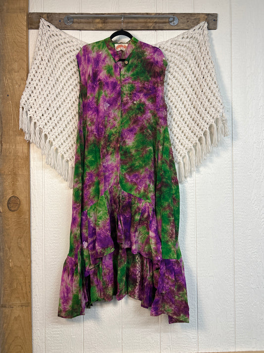 Crepe Sari Summer Dahlia Duster 0726 234