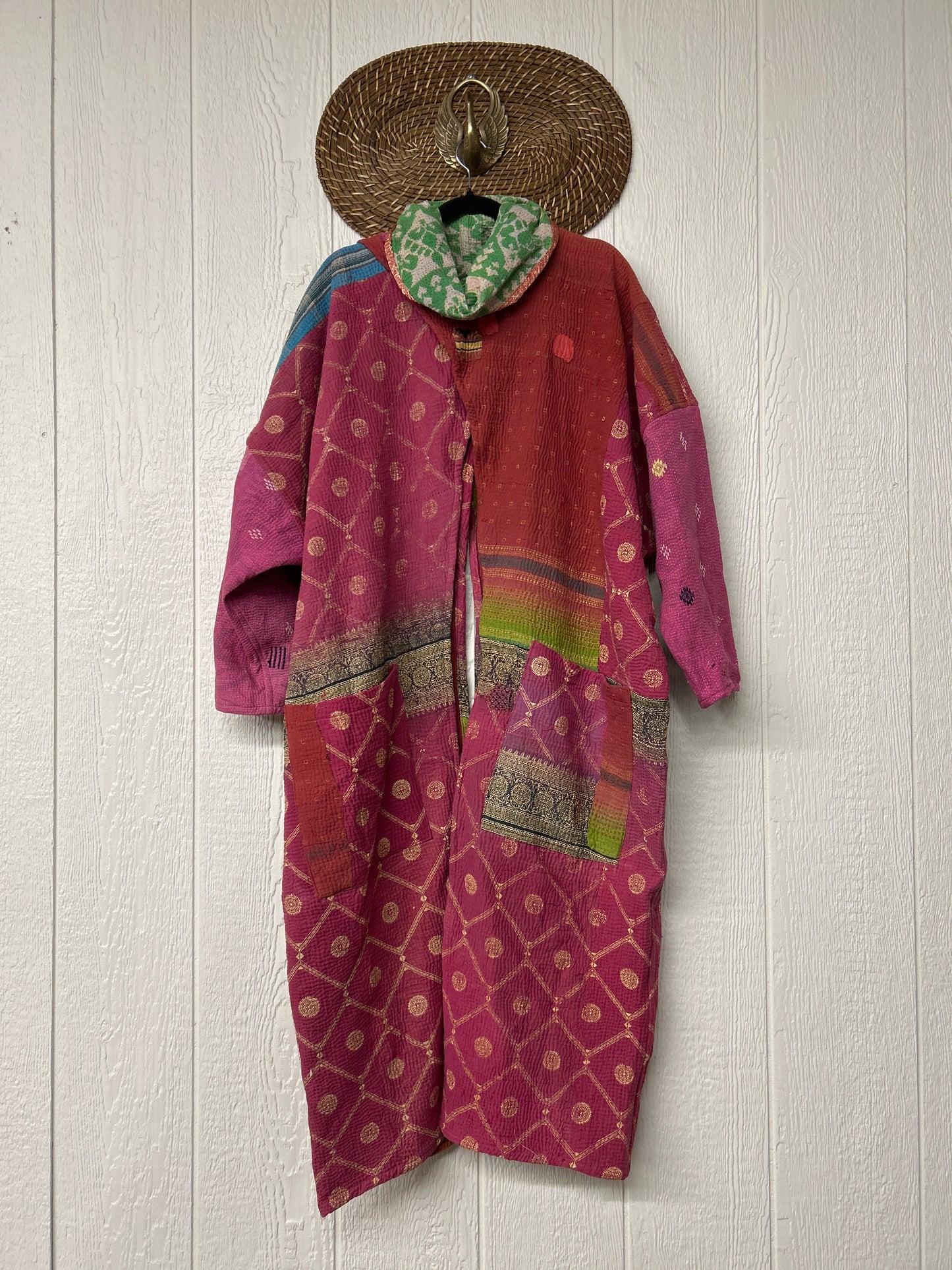 Fine Kantha Cowl Split Pullover 1225 030