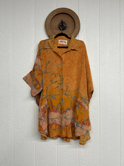 Crepe Sari Free To Be Button Down 0626 180