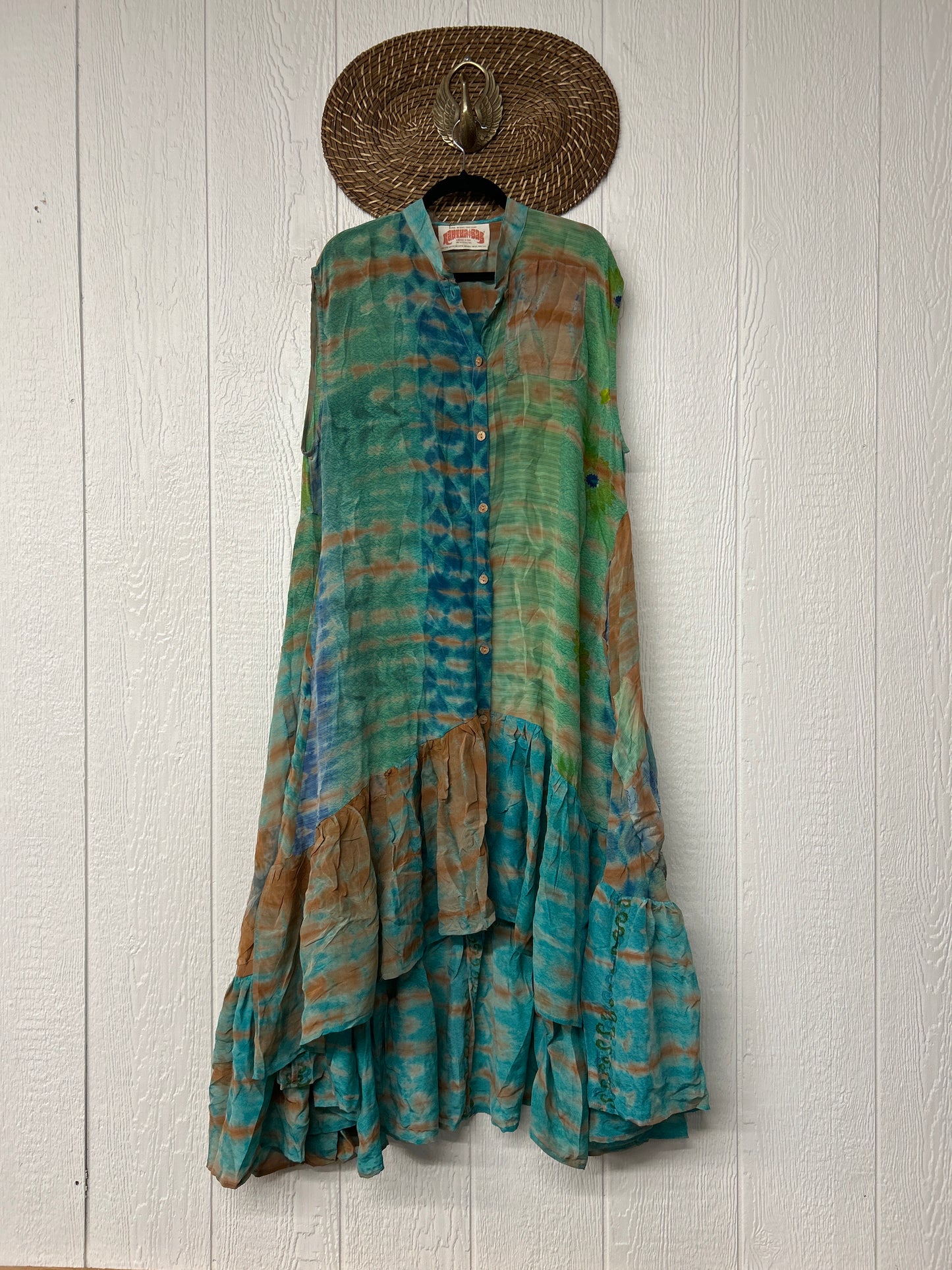 RETAIL Crepe Sari Summer Dahlia Duster 0726 132