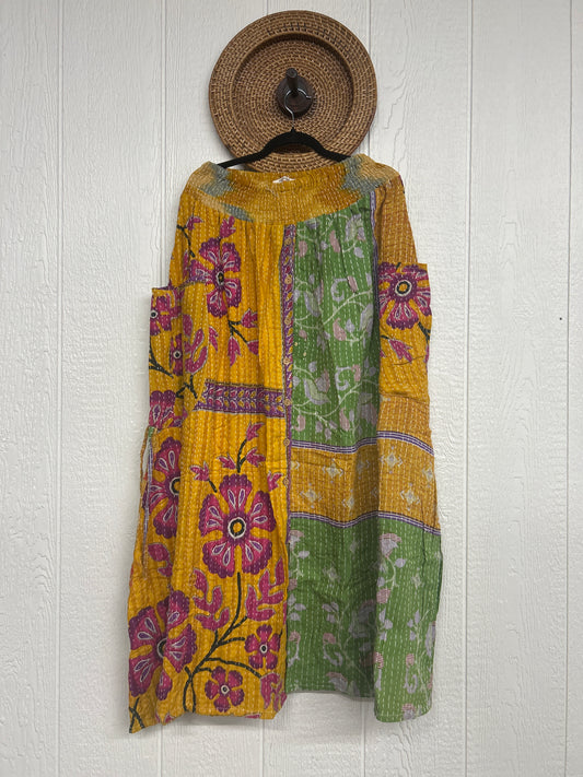 Pareo Kantha Butterfly Cargo Skirt 0426 224