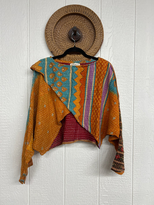 Pareo Kantha In Bloom Cropped Pullover 0326 078