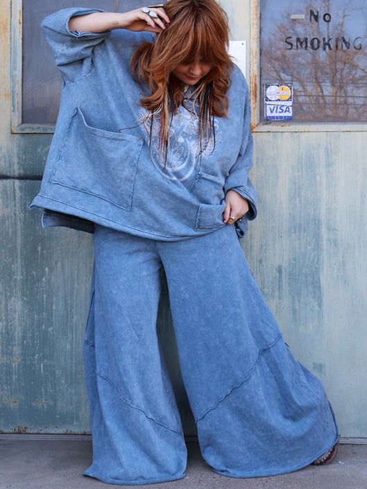 RETAIL KB Dream Wide Leg Pants - Denim