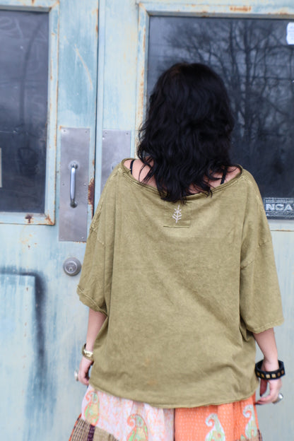 KB Boxy Dream Tee - OLIVE