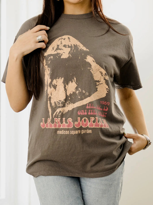 Janis Joplin MSG - Charcoal - Tee - XL
