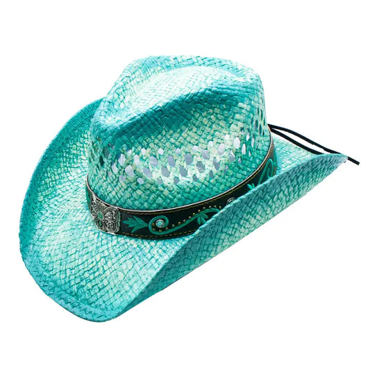 Jasmin Toyo Straw Butterfly Band Buckle Drifter Cowboy Hat 0426 001