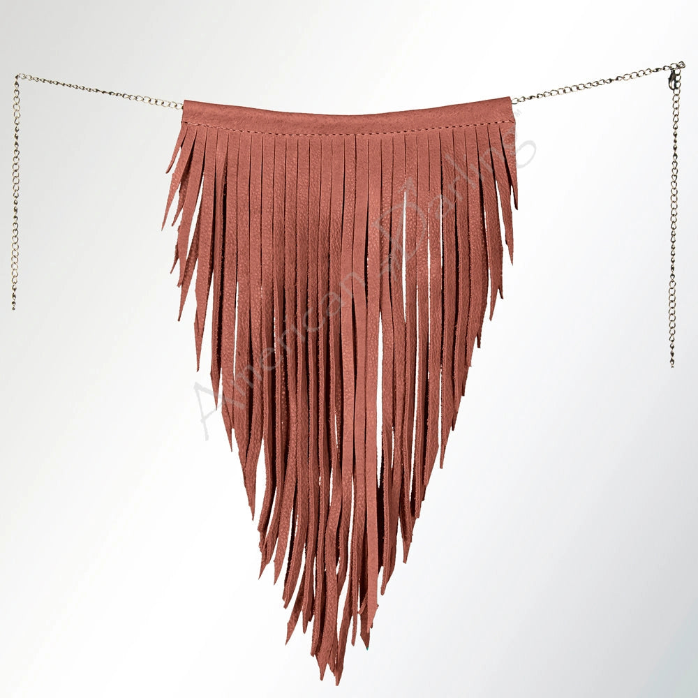 Fringe Chain Necklace - Brown 0326 001