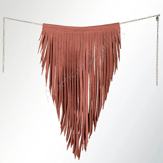 Fringe Chain Necklace - Brown 0326 001
