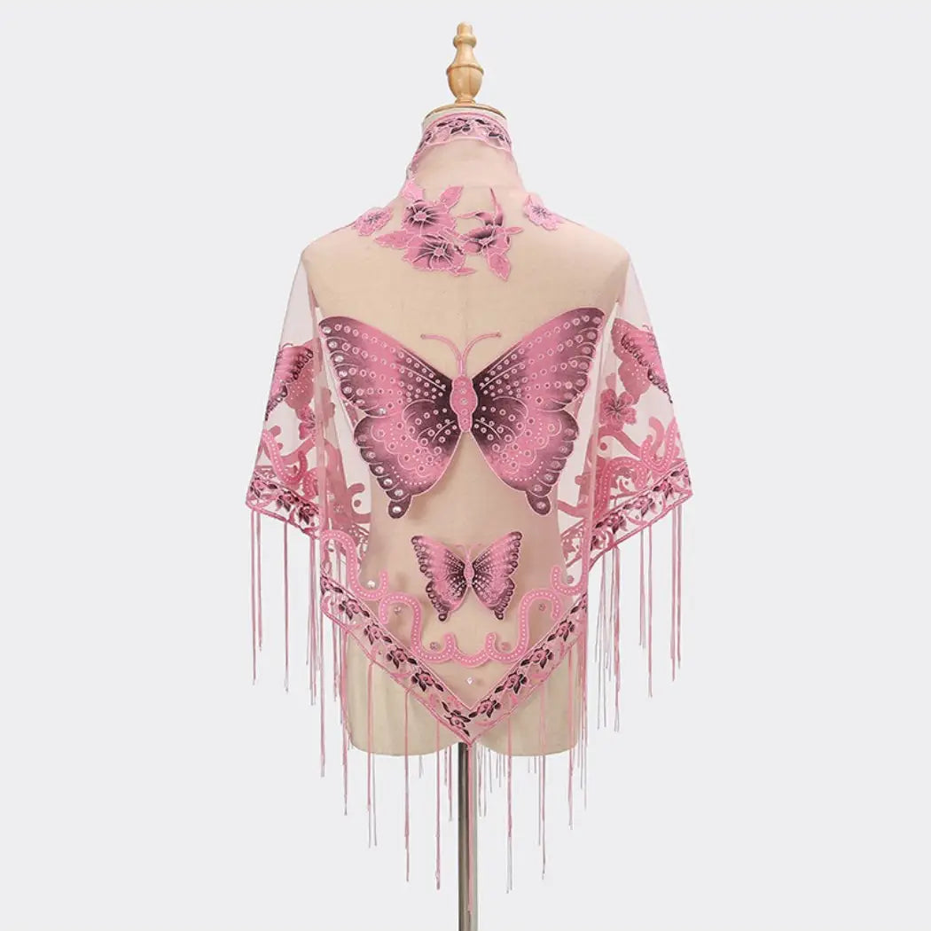 Butterfly Shawl Pink