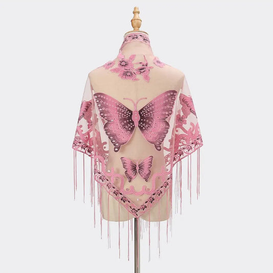 Butterfly Shawl Pink