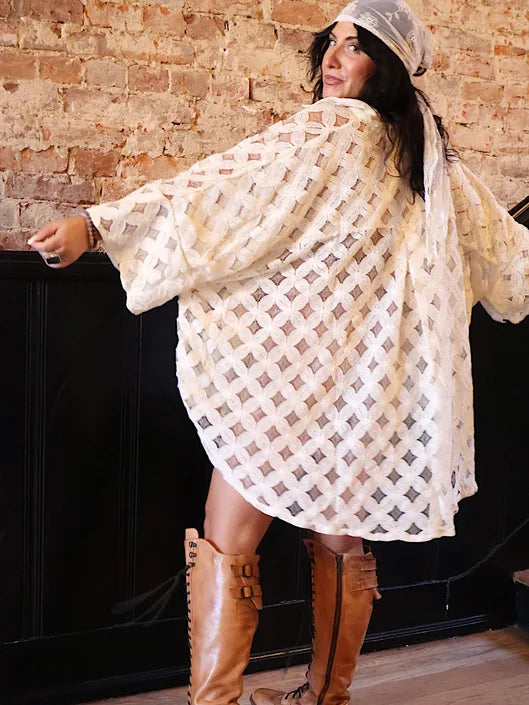 Crochet Free To Be Tunic - Cream