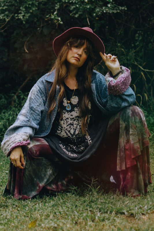 Forest Plum Buttery Knit Bells - Kantha Bae
