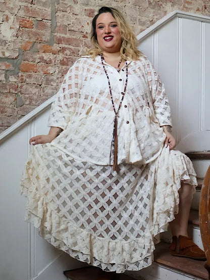 Crochet Free To Be Tunic - Cream