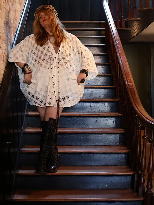 Crochet Free To Be Tunic - Cream