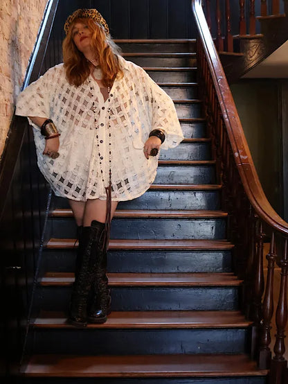 Crochet Free To Be Tunic - Cream
