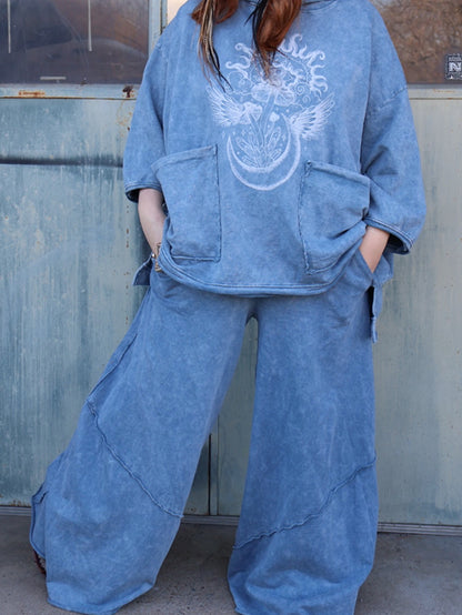 KB Dream Wide Leg Pants - Denim