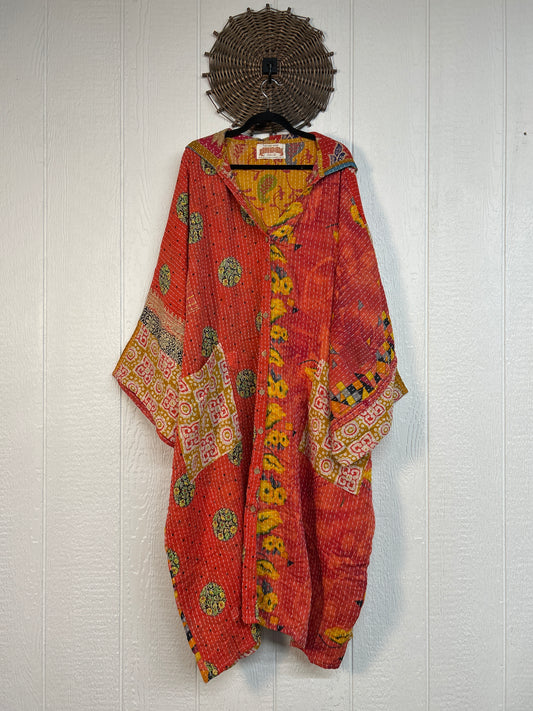 Pareo Kantha Gaia Hooded Maxi 1026 174