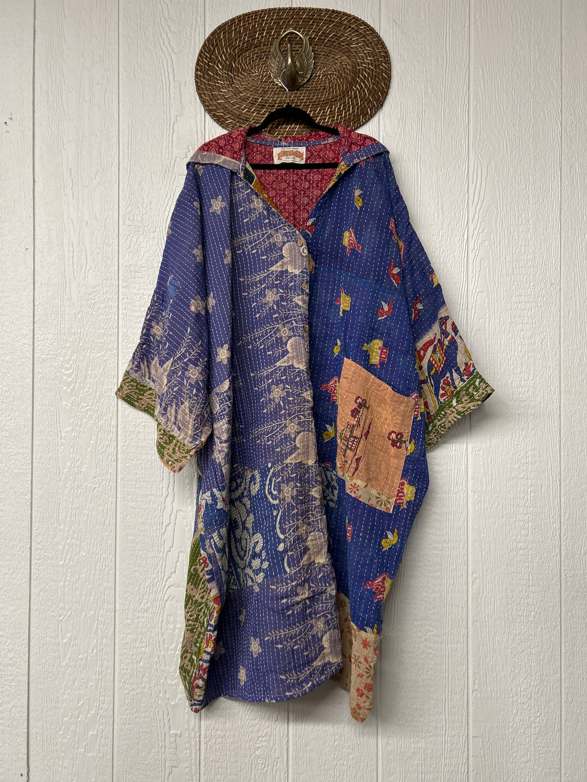 Pareo Kantha Gaia Hooded Maxi 1026 117