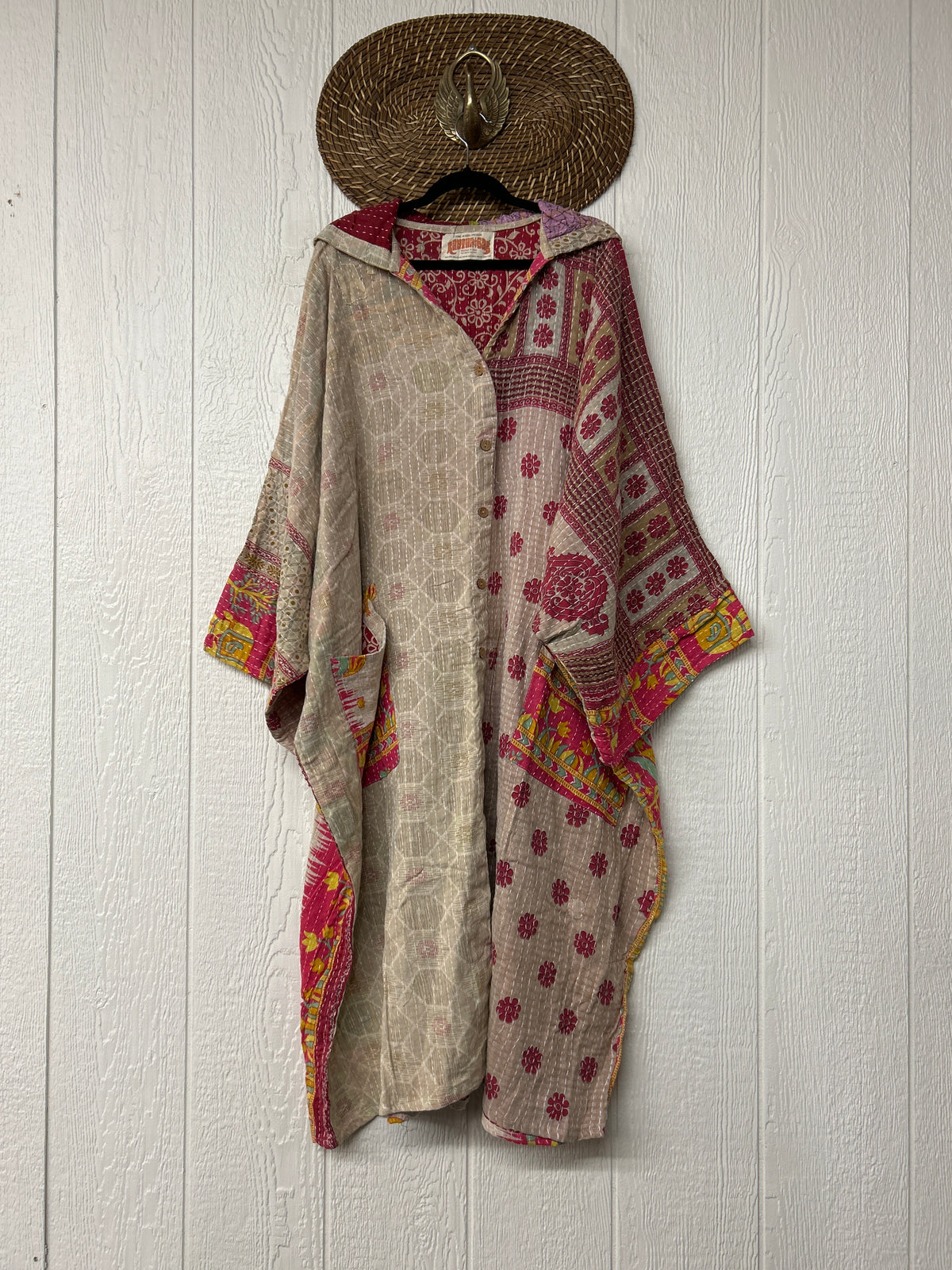 Pareo Kantha Gaia Hooded Maxi 1026 118
