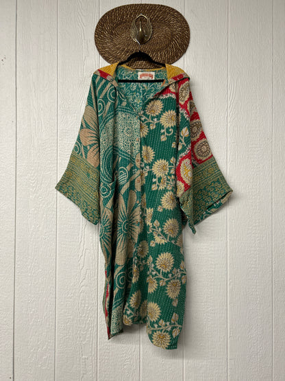 Pareo Kantha Gaia Hooded Maxi 1026 043