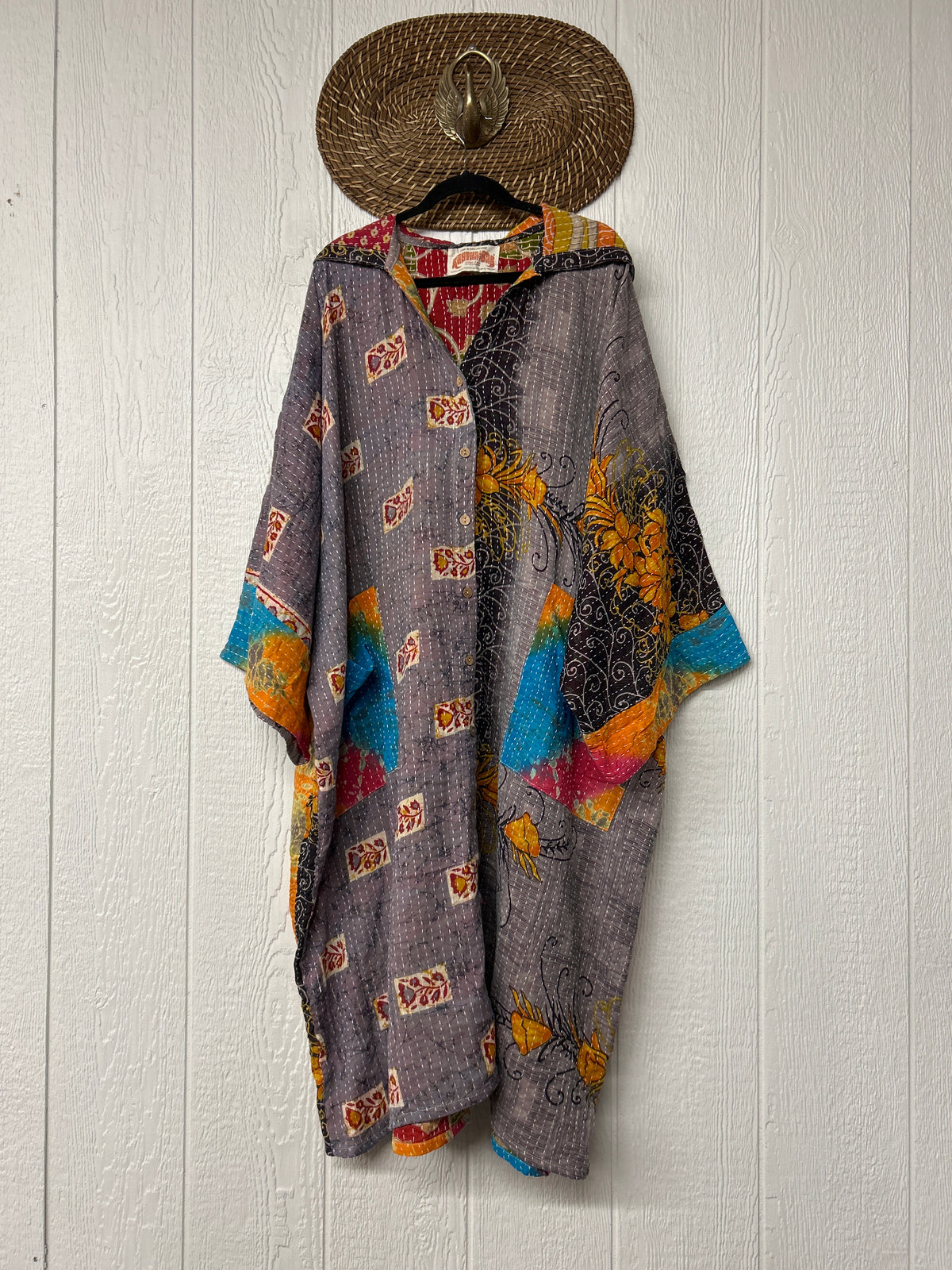 Pareo Kantha Gaia Hooded Maxi 1026 139