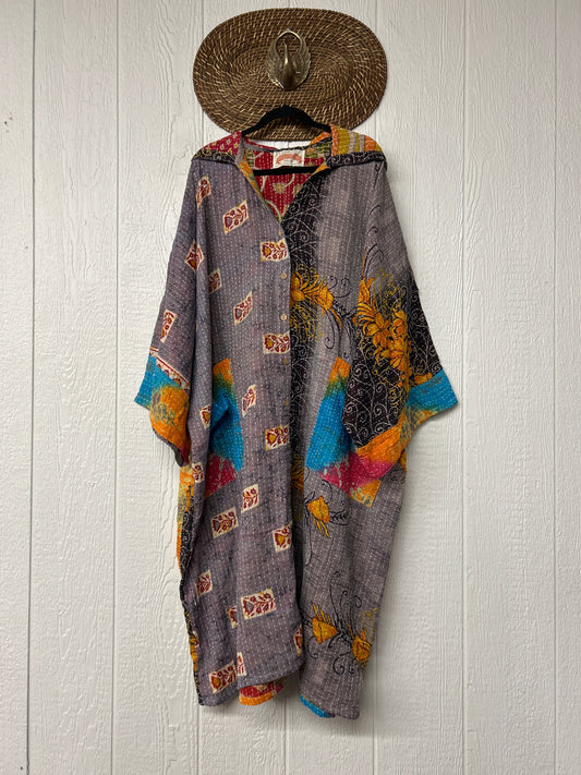 Pareo Kantha Gaia Hooded Maxi 1026 139