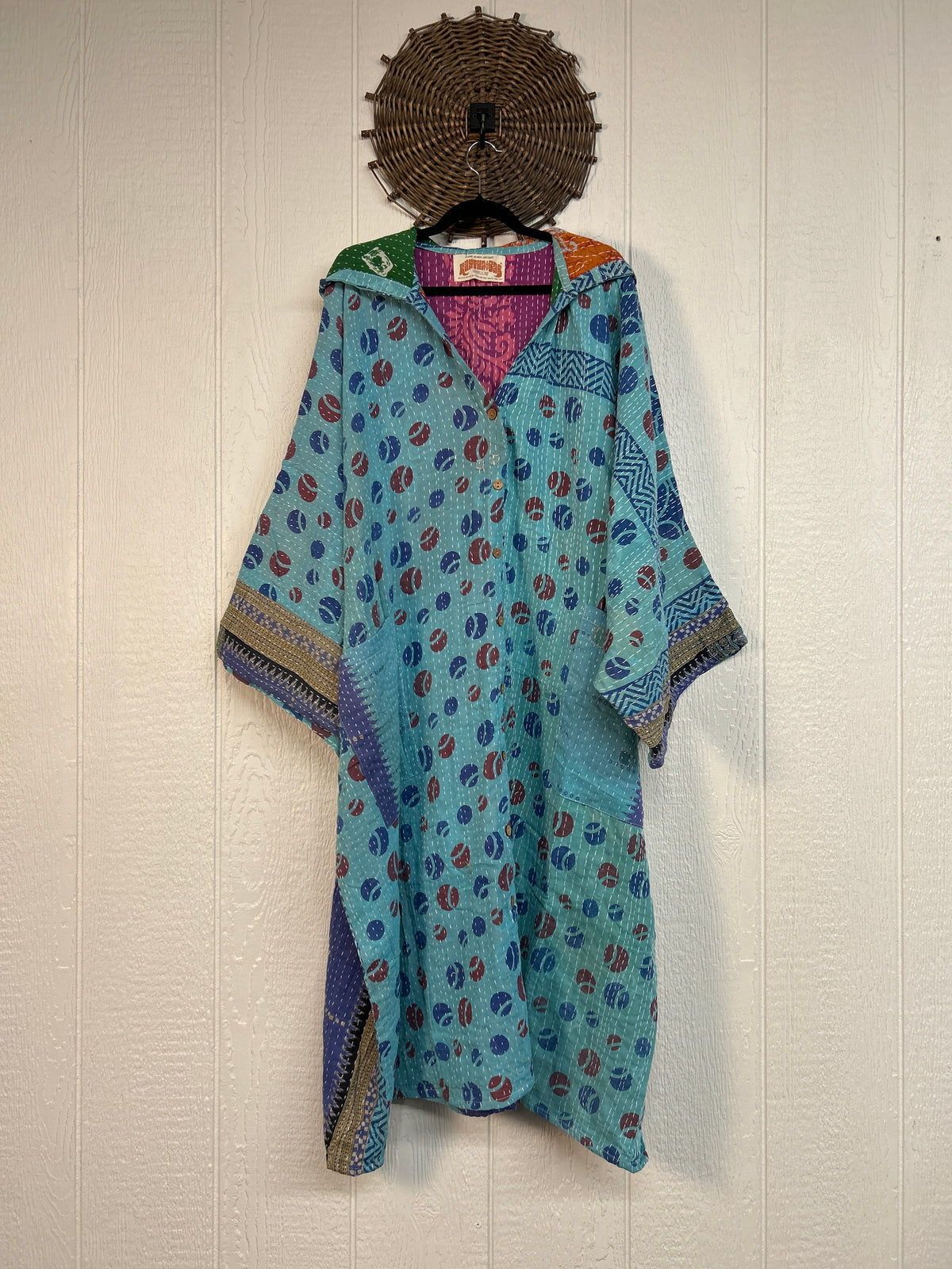 Pareo Kantha Gaia Hooded Maxi 1026 189