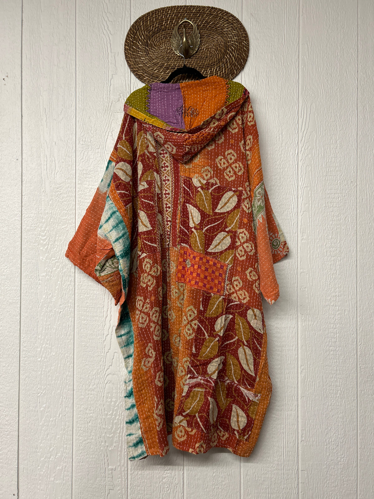 Pareo Kantha Gaia Hooded Maxi 1026 074