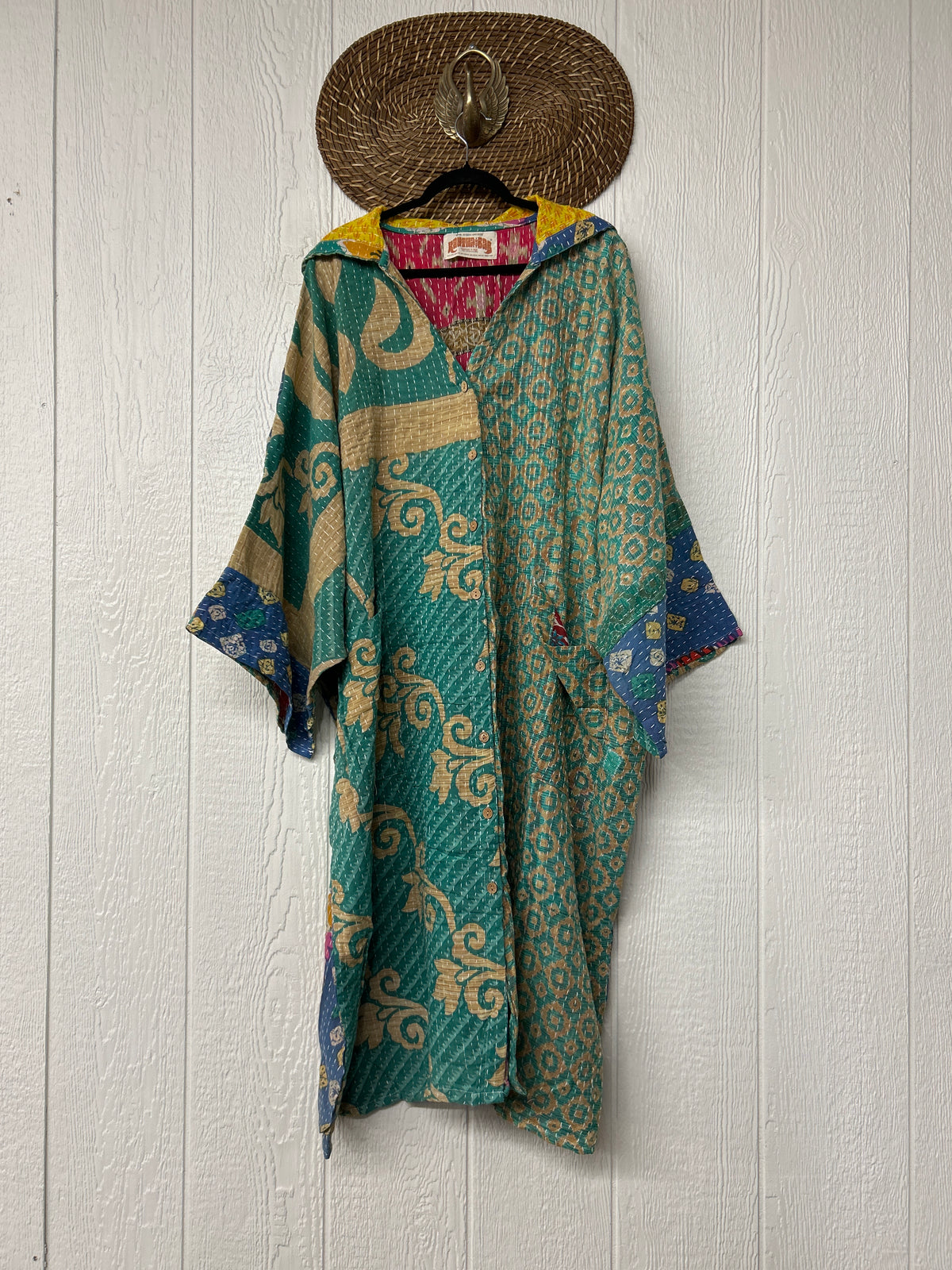 Pareo Kantha Gaia Hooded Maxi 1026 137