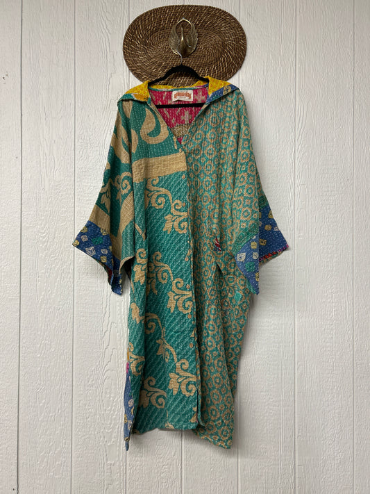 Pareo Kantha Gaia Hooded Maxi 1026 137