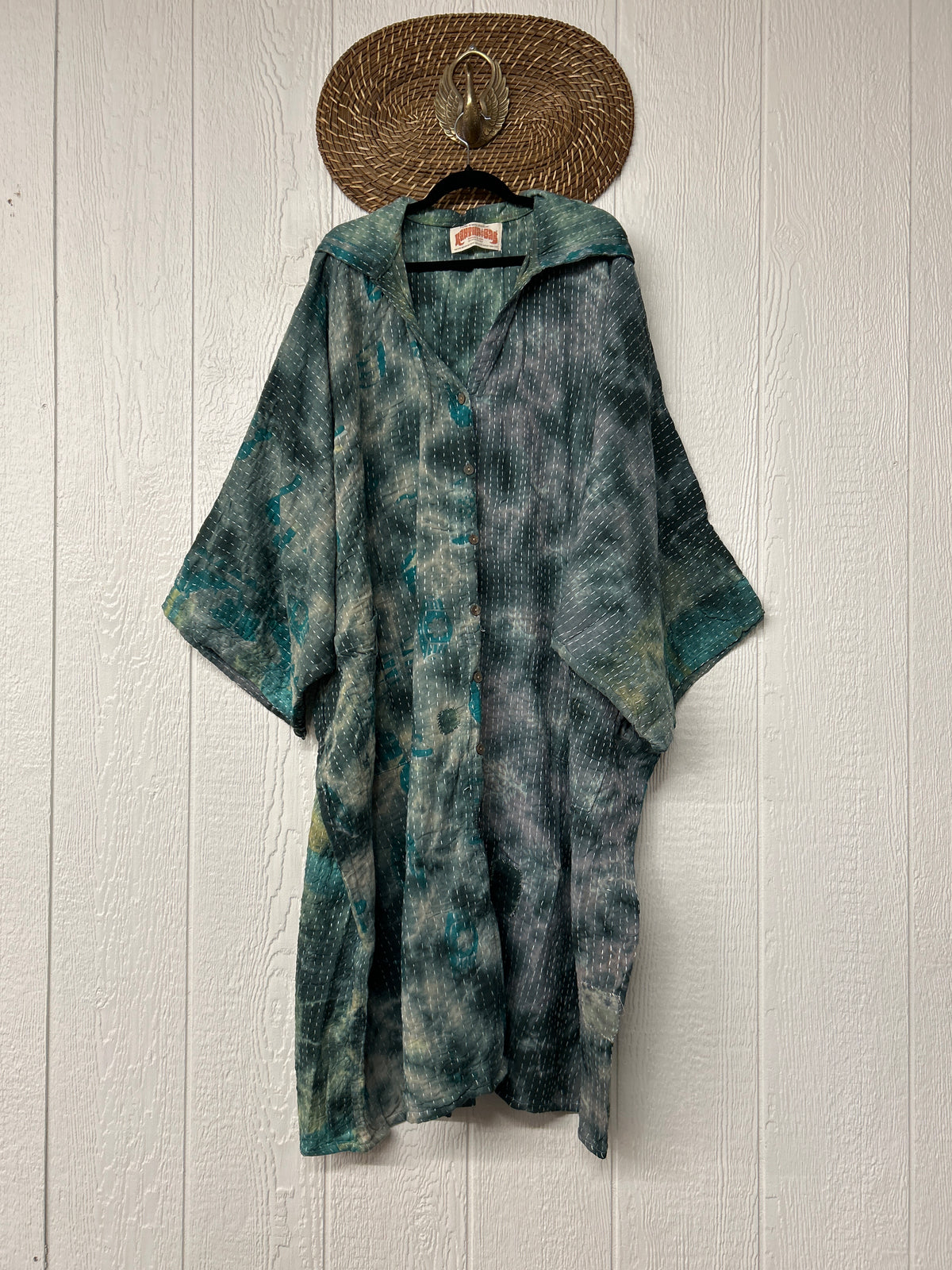 Pareo Kantha Gaia Hooded Maxi 1026 130