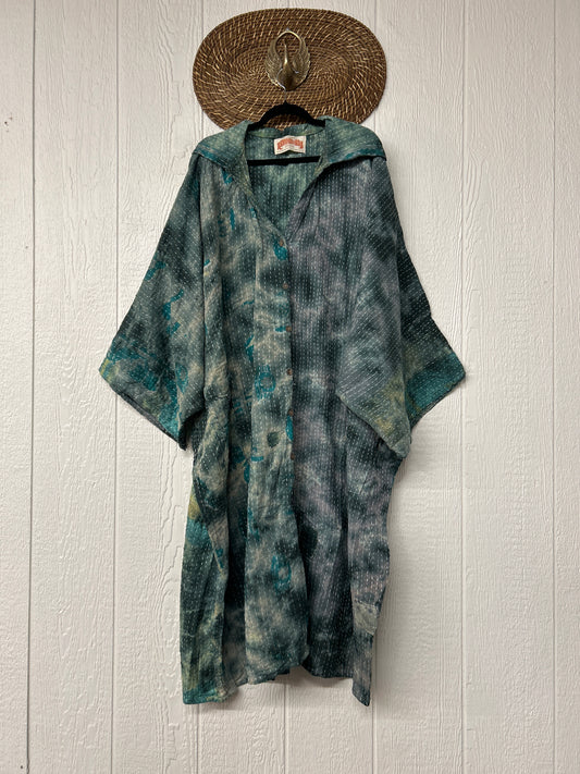 Pareo Kantha Gaia Hooded Maxi 1026 130