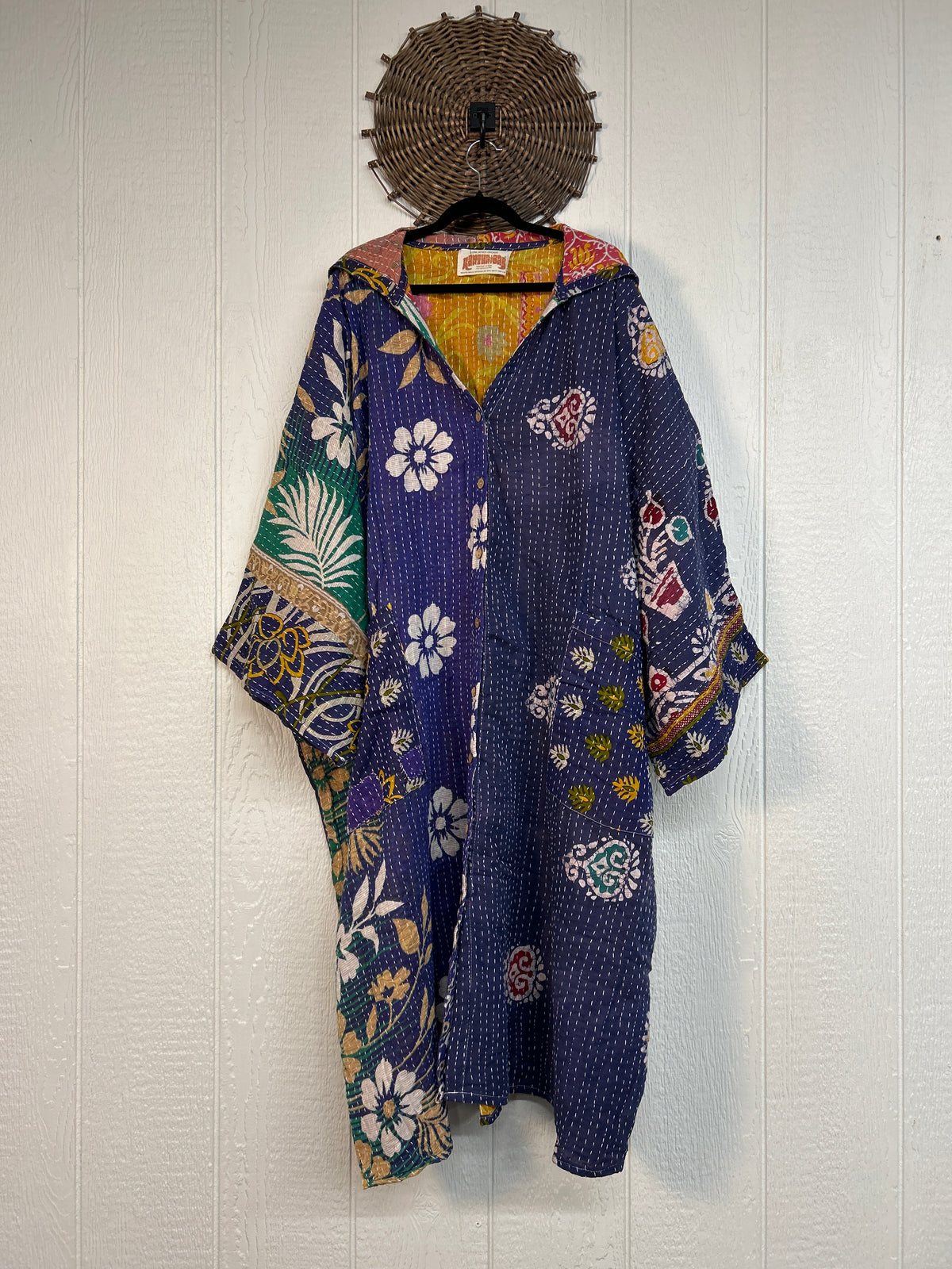 Pareo Kantha Gaia Hooded Maxi 1026 154