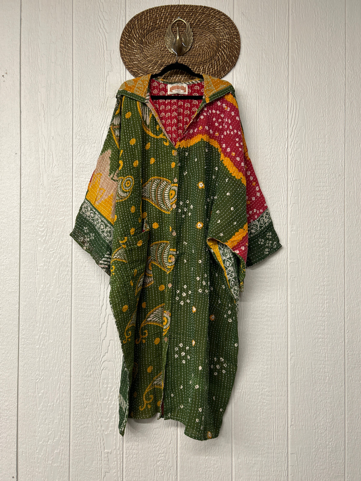 Pareo Kantha Gaia Hooded Maxi 1026 039