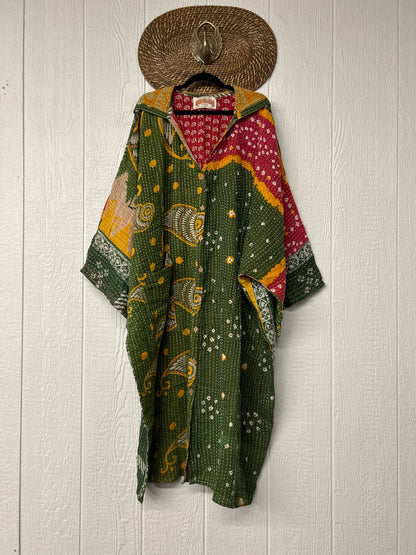 Pareo Kantha Gaia Hooded Maxi 1026 039