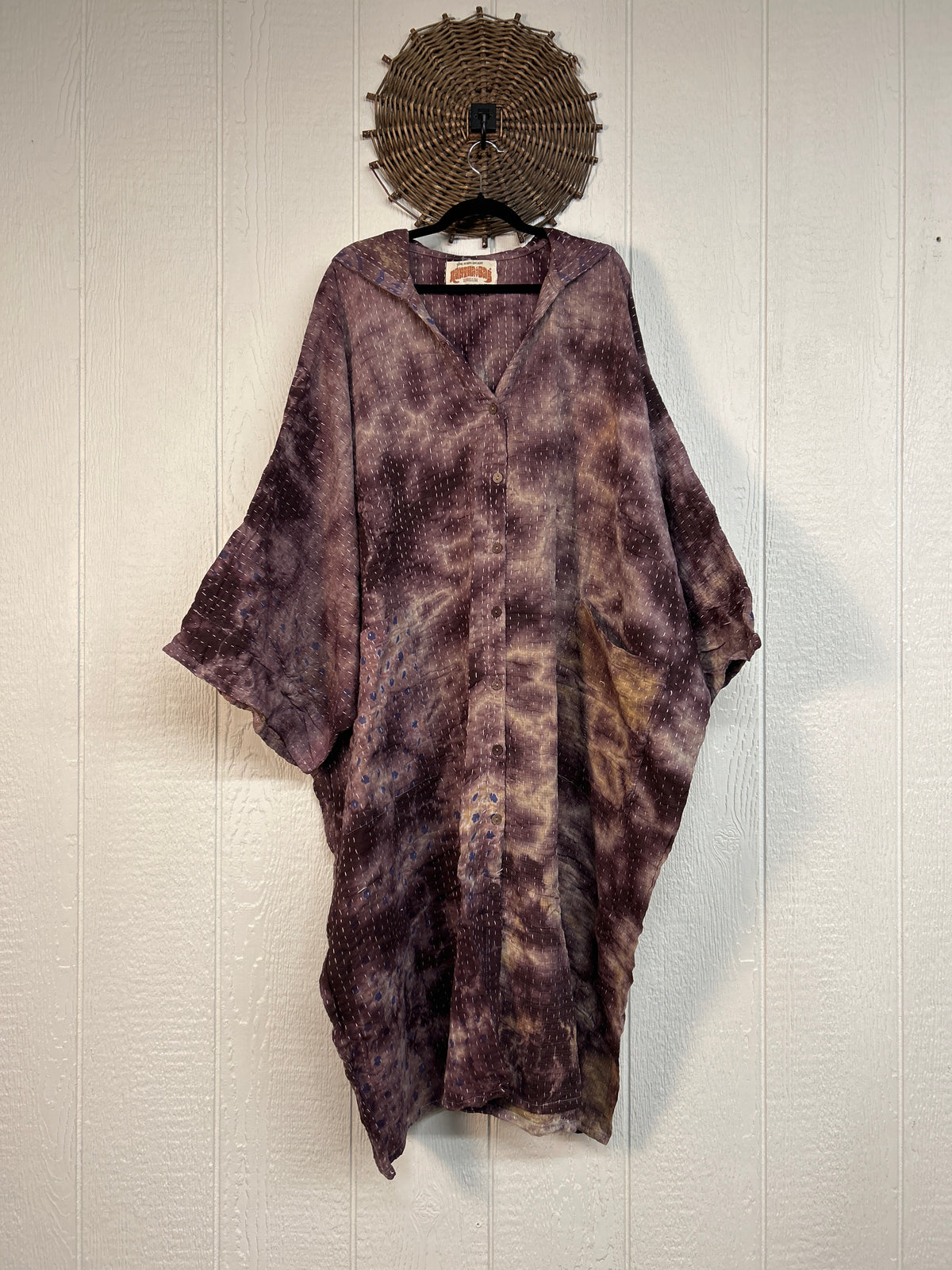 Pareo Kantha Gaia Hooded Maxi 1026 196