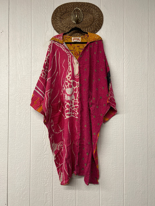 Pareo Kantha Gaia Hooded Maxi 1026 017