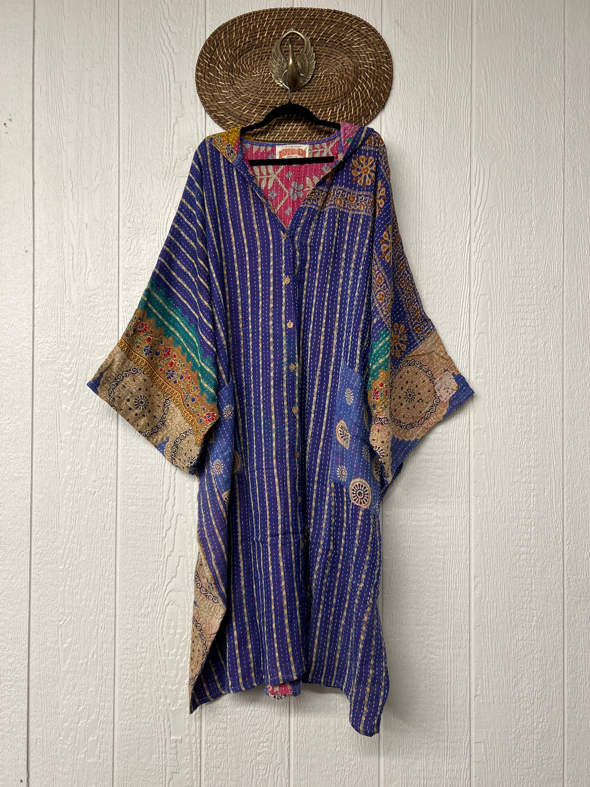 Pareo Kantha Gaia Hooded Maxi 1026 023