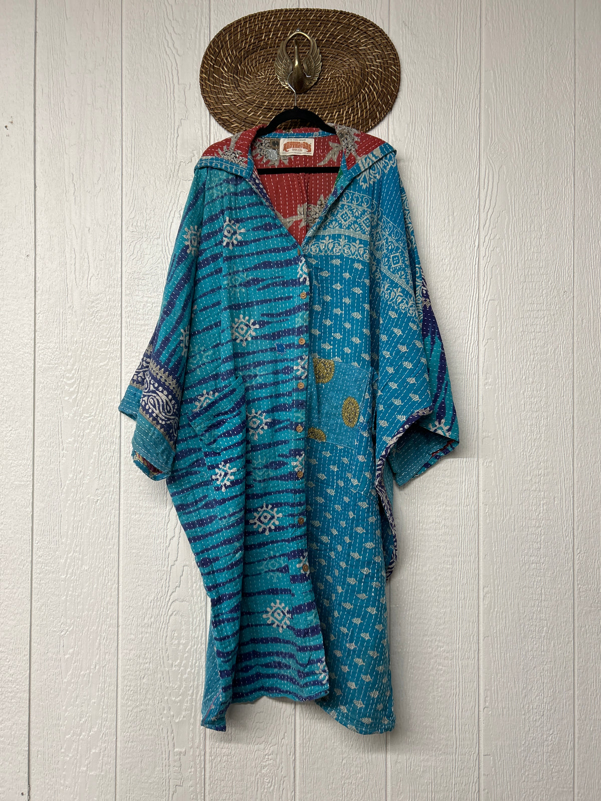 Pareo Kantha Gaia Hooded Maxi 1026 075
