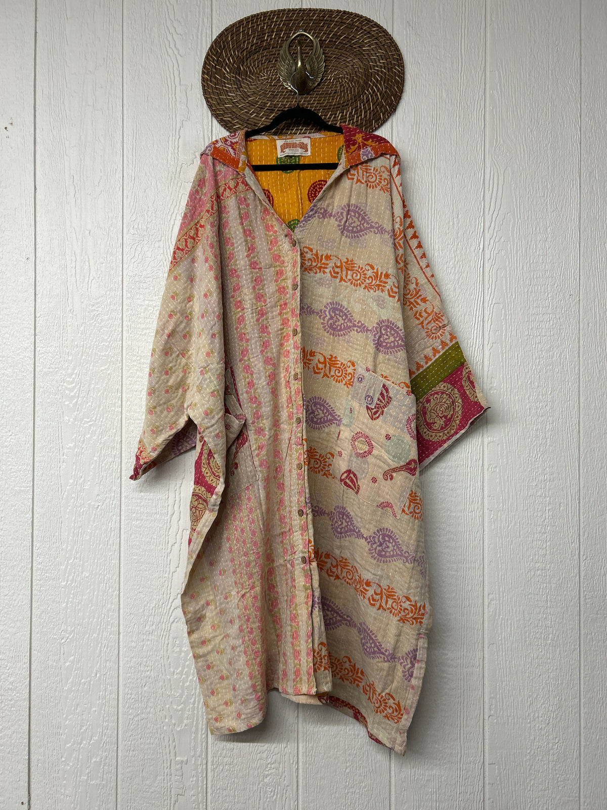 Pareo Kantha Gaia Hooded Maxi 1026 114
